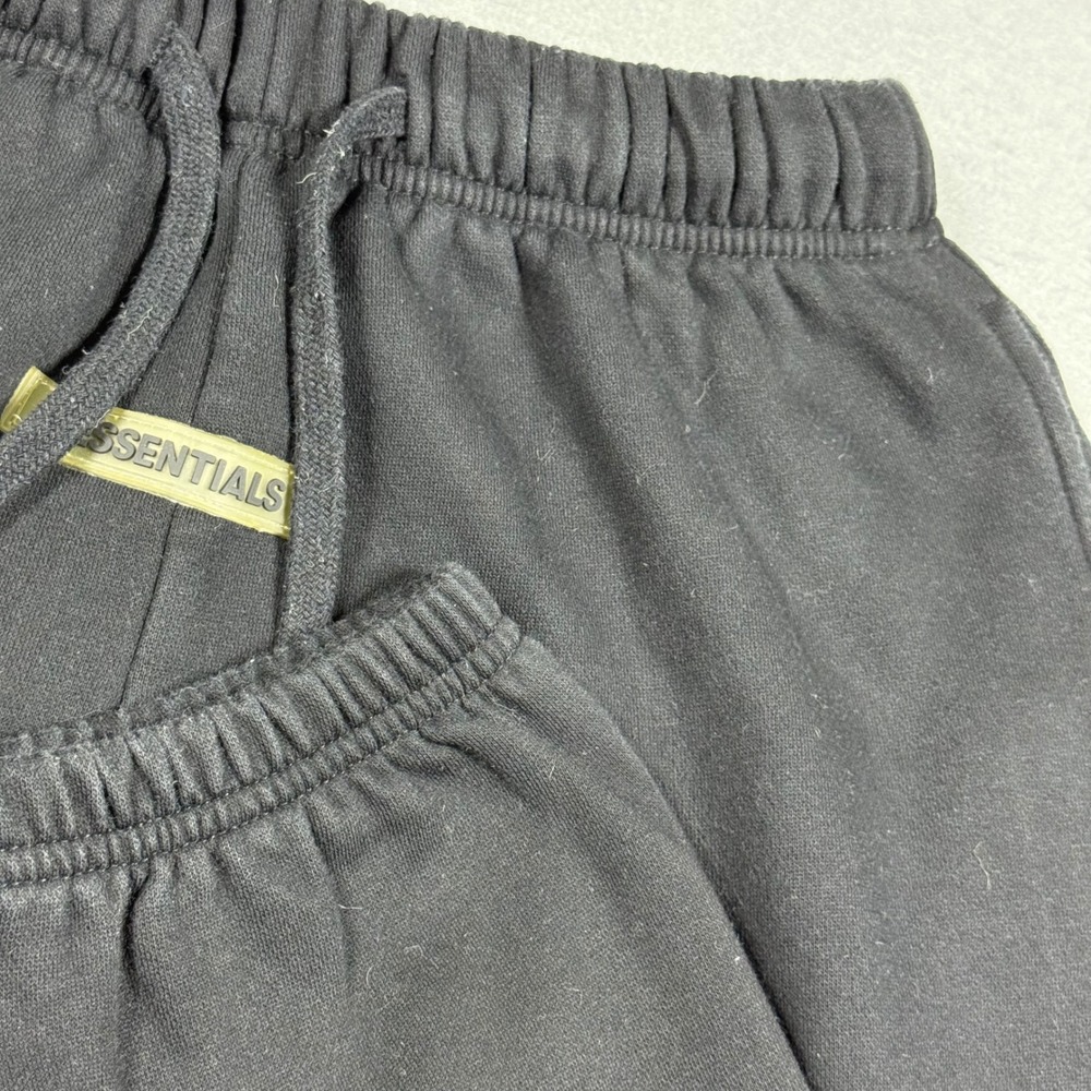 Fear of God Essentials Sweatpants Black Cotton Fleece Joggers Mens Medium